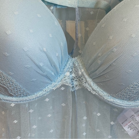 Flora Baby Blue 2 Piece Baby Doll Set Size Large NWT - Picture 6 of 15